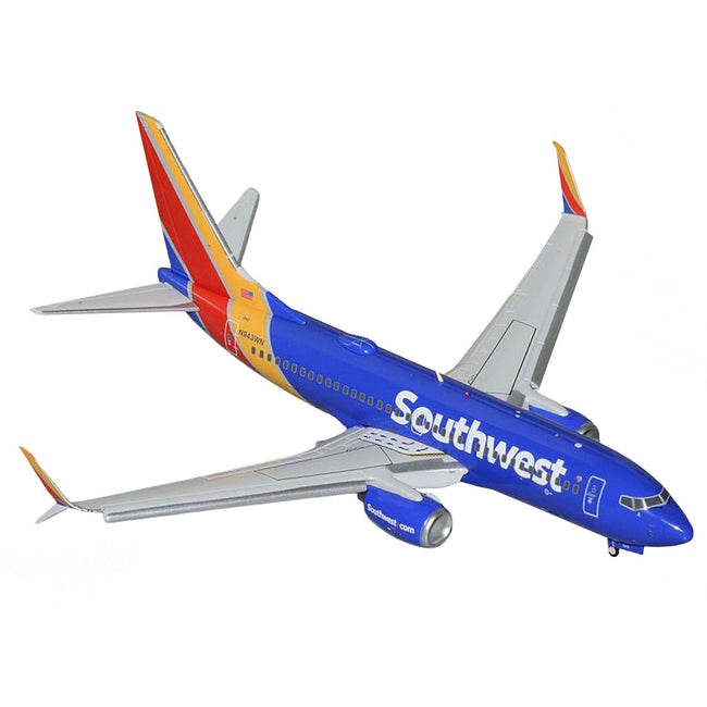 Boeing 737-700 Commercial Aircraft with Flaps Down "Southwest Airlines" (N943WN) Blue with Striped Tail "Gemini 200" Series 1/200 Diecast Model Airplane by GeminiJets-GeminiJets-ModelCars.com