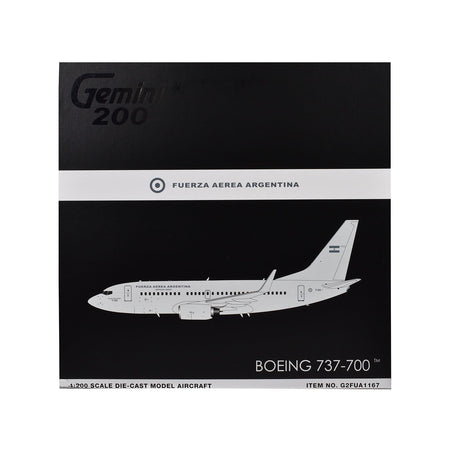 Boeing 737-700 Transport Aircraft "Fuerza Aerea Argentina (Air Force)" (T-99) Gray "Gemini 200" Series 1/200 Diecast Model Airplane by GeminiJets-GeminiJets-ModelCars.com