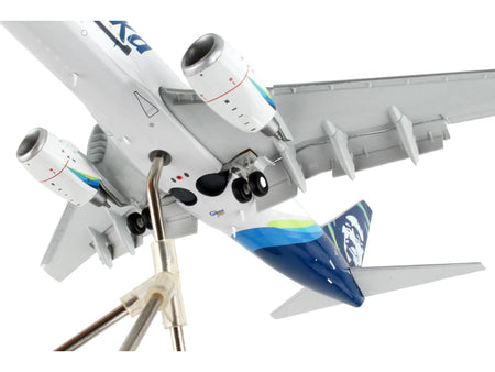 Boeing 737-700BDSF Commercial Aircraft with Flaps Down "Alaska Air Cargo" White with Blue Tail "Gemini 200" Series 1/200 Diecast Model Airplane by GeminiJets-GeminiJets-ModelCars.com