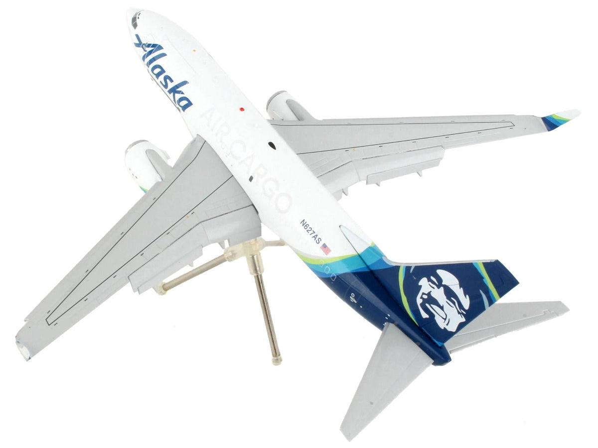 Boeing 737-700BDSF Commercial Aircraft with Flaps Down "Alaska Air Cargo" White with Blue Tail "Gemini 200" Series 1/200 Diecast Model Airplane by GeminiJets-GeminiJets-ModelCars.com