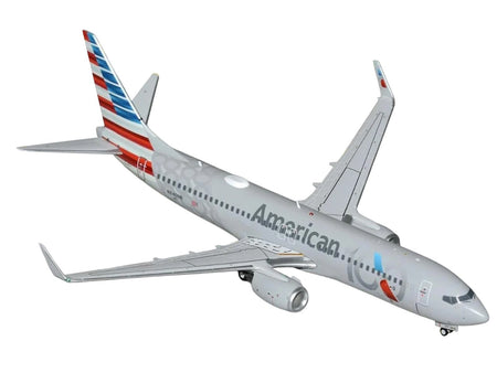 Boeing 737-800 Commercial Aircraft "American Airlines 100th Anniversary 2026" (N840NN) Gray with Tail Stripes "Gemini 200" Series 1/200 Diecast Model Airplane by GeminiJets-GeminiJets-ModelCars.com