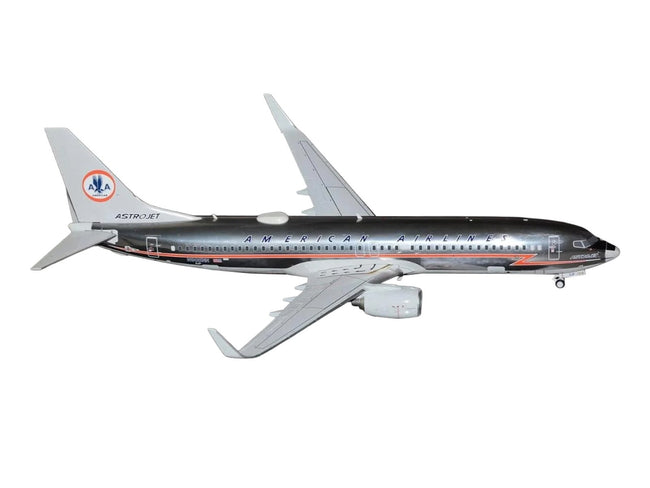 Boeing 737-800 Commercial Aircraft "American Airlines - American Heritage Jet" (N905NN) Silver with Red Stripes "Gemini 100" Series 1/100 Diecast Model Airplane by GeminiJets-GeminiJets-ModelCars.com