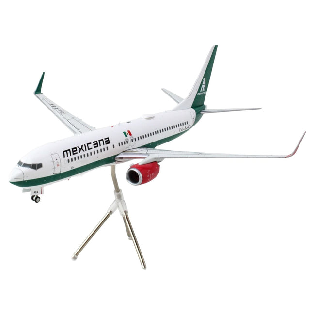 Boeing 737-800 Commercial Aircraft "Mexicana" (XA-ASM) White with Green Stripes "Gemini 200" Series 1/200 Diecast Model Airplane by GeminiJets-GeminiJets-ModelCars.com