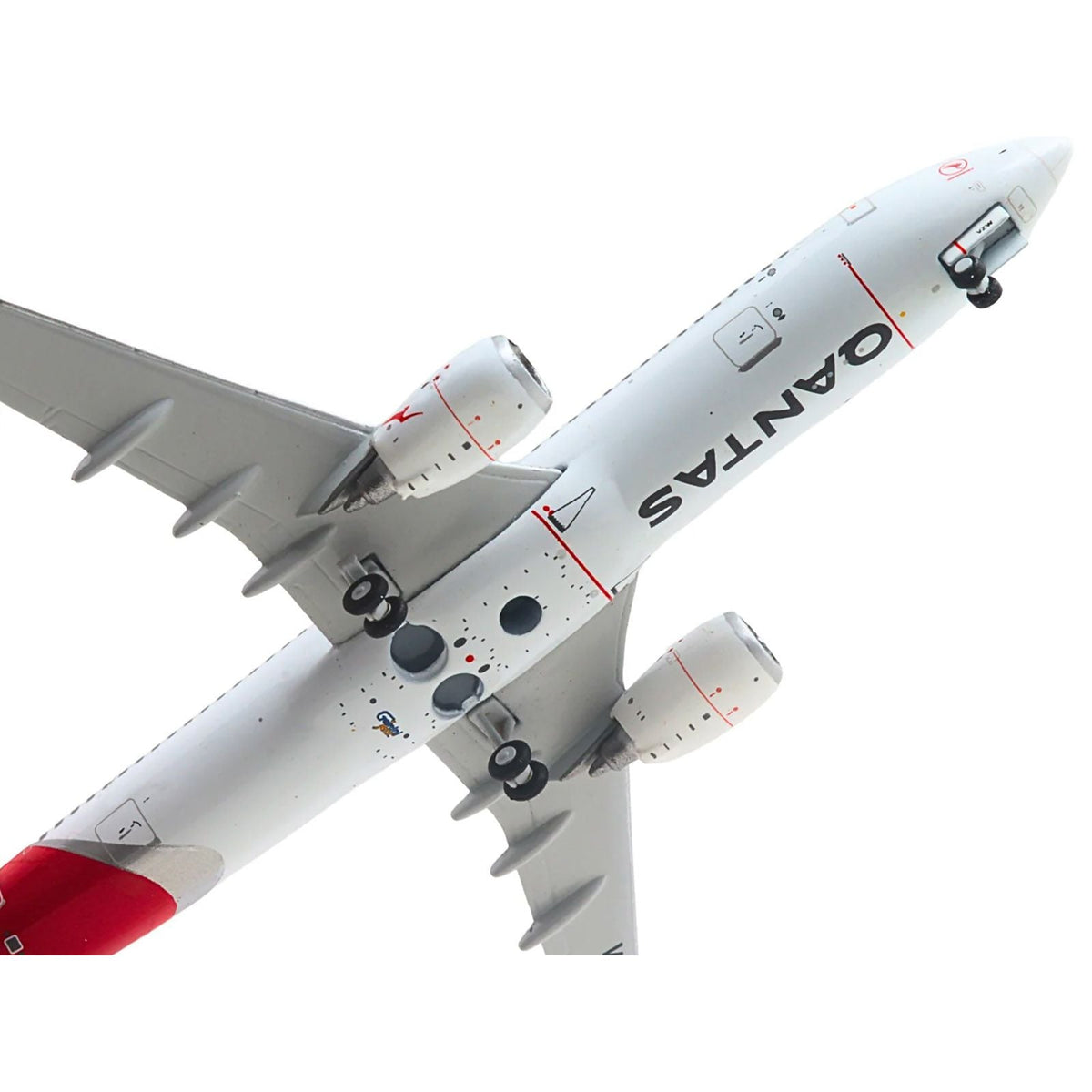 Boeing 737-800 Commercial Aircraft "Qantas Airways" (VH-VZW) White with Red Tail 1/400 Diecast Model Airplane by GeminiJets-GeminiJets-ModelCars.com