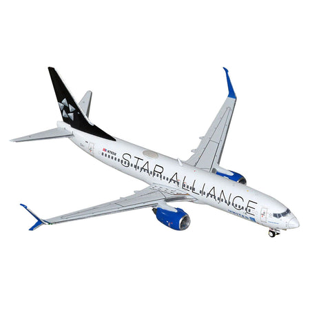Boeing 737 - 800 Commercial Aircraft "United Airlines - Star Alliance" (N76516) White with Black Tail 1/400 Diecast Model Airplane by GeminiJets - GeminiJets - ModelCars.com