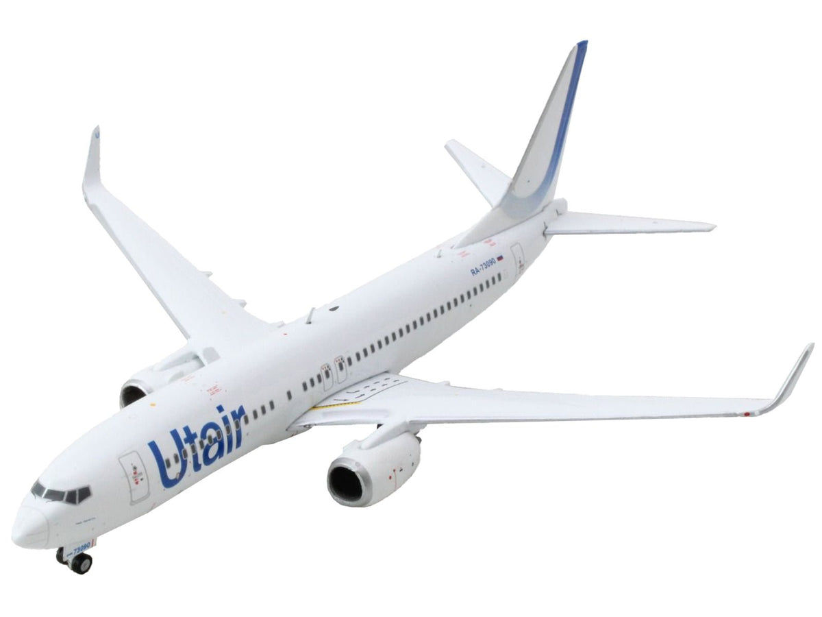 Boeing 737-800 Commercial Aircraft "Utair" White with Blue Tail Stripes 1/400 Diecast Model Airplane by GeminiJets-GeminiJets-ModelCars.com