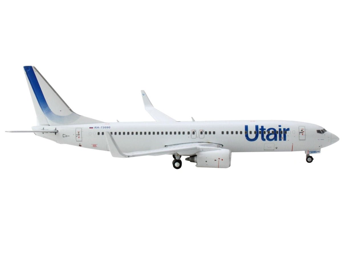 Boeing 737-800 Commercial Aircraft "Utair" White with Blue Tail Stripes 1/400 Diecast Model Airplane by GeminiJets-GeminiJets-ModelCars.com