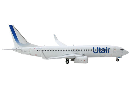Boeing 737-800 Commercial Aircraft "Utair" White with Blue Tail Stripes 1/400 Diecast Model Airplane by GeminiJets-GeminiJets-ModelCars.com