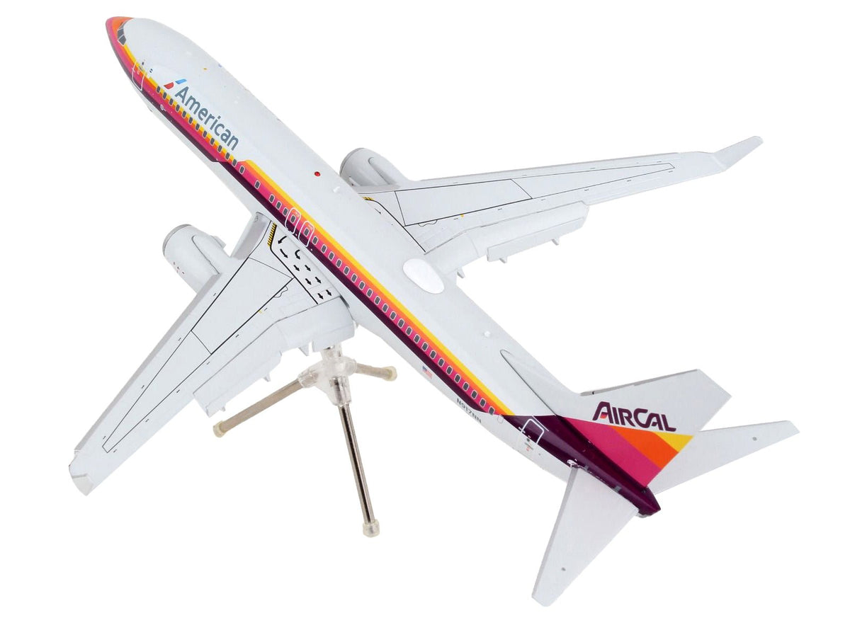 Boeing 737-800 Commercial Aircraft with Flaps Down "American Airlines - AirCal" Gray with Stripes "Gemini 200" Series 1/200 Diecast Model Airplane by GeminiJets-GeminiJets-ModelCars.com