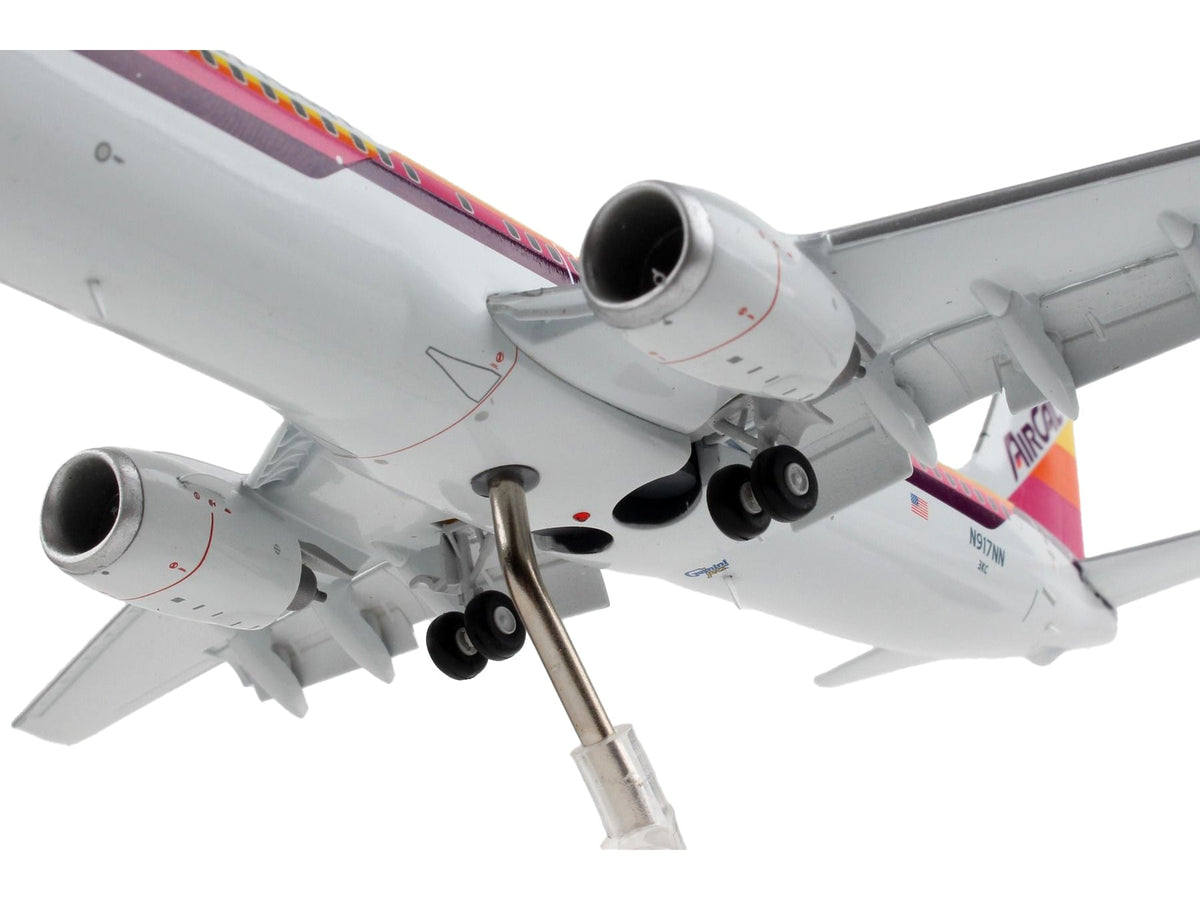 Boeing 737-800 Commercial Aircraft with Flaps Down "American Airlines - AirCal" Gray with Stripes "Gemini 200" Series 1/200 Diecast Model Airplane by GeminiJets-GeminiJets-ModelCars.com