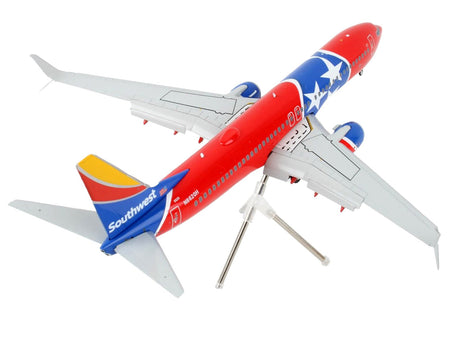 Boeing 737-800 Commercial Aircraft with Flaps Down "Southwest Airlines - Tennessee One" Tennessee Flag Livery "Gemini 200" Series 1/200 Diecast Model Airplane by GeminiJets-GeminiJets-ModelCars.com