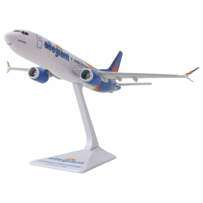 Boeing 737 - 8200 Commercial Aircraft "Allegiant Air" (N811NV) White and Blue with Stripes (Snap - Fit) 1/200 Plastic Model by Skymarks - Skymarks - ModelCars.com