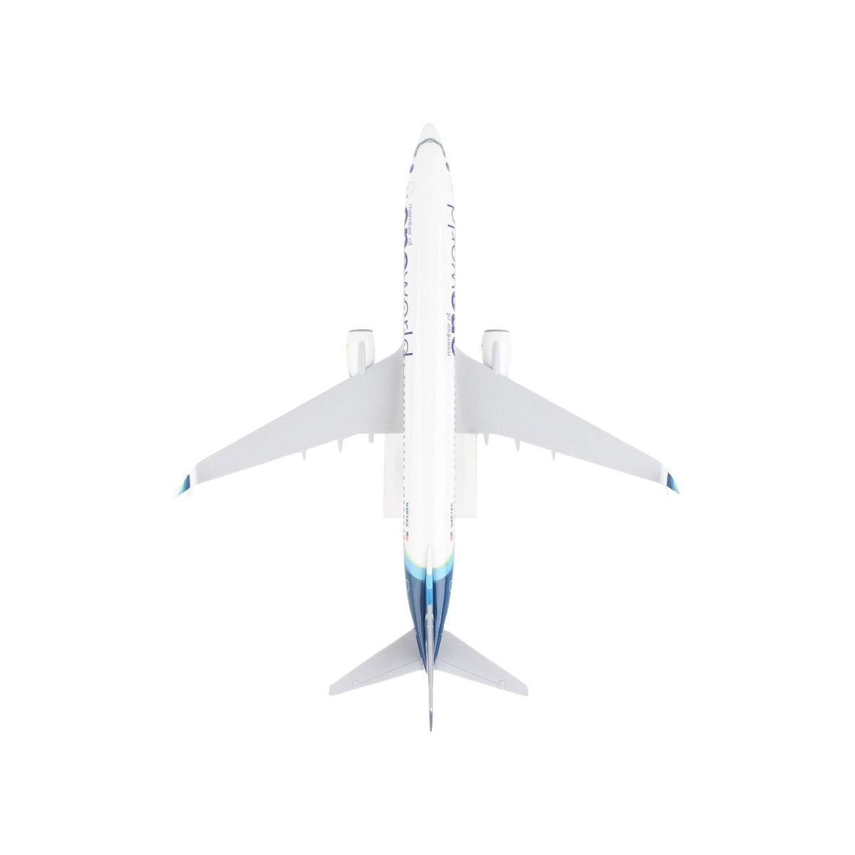 Boeing 737 - 900 Commercial Aircraft "Alaska Airlines - One World" (N487AS) White with Blue Tail (Snap - Fit) 1/130 Plastic Model by Skymarks - Skymarks - ModelCars.com