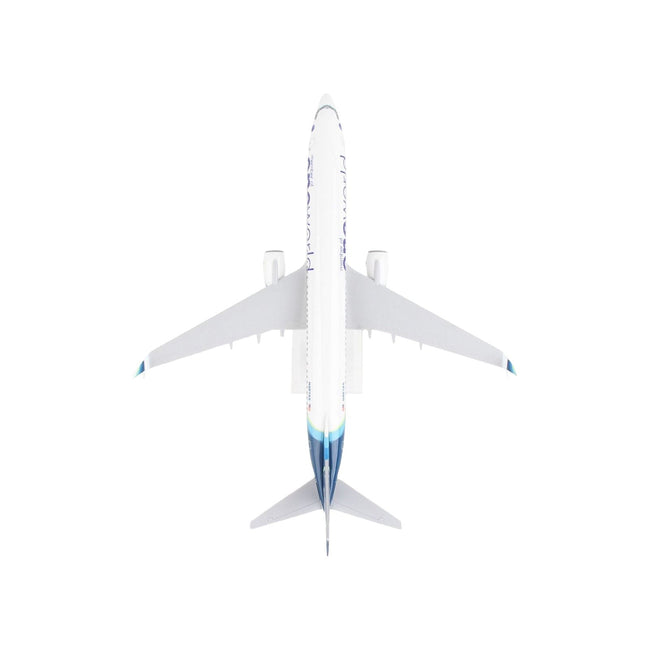 Boeing 737 - 900 Commercial Aircraft "Alaska Airlines - One World" (N487AS) White with Blue Tail (Snap - Fit) 1/130 Plastic Model by Skymarks - Skymarks - ModelCars.com