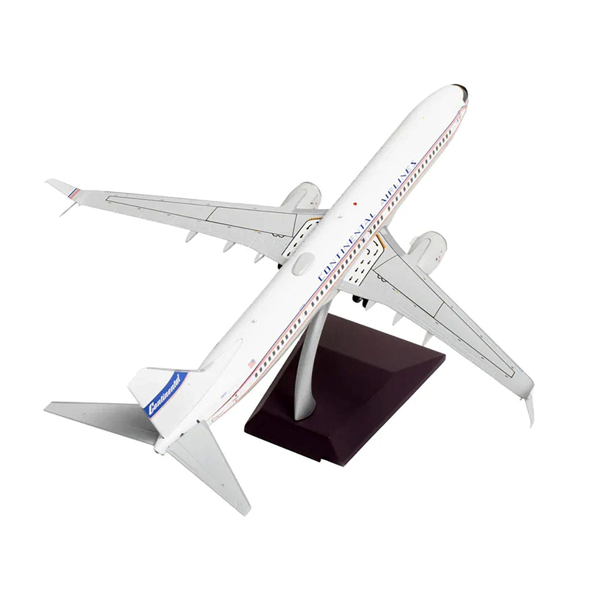 Boeing 737-900ER Commercial Aircraft "Continental Airlines - United Airlines" (N75435) White with Red and Blue Stripes "Gemini 200" Series 1/200 Diecast Model Airplane by GeminiJets-GeminiJets-ModelCars.com
