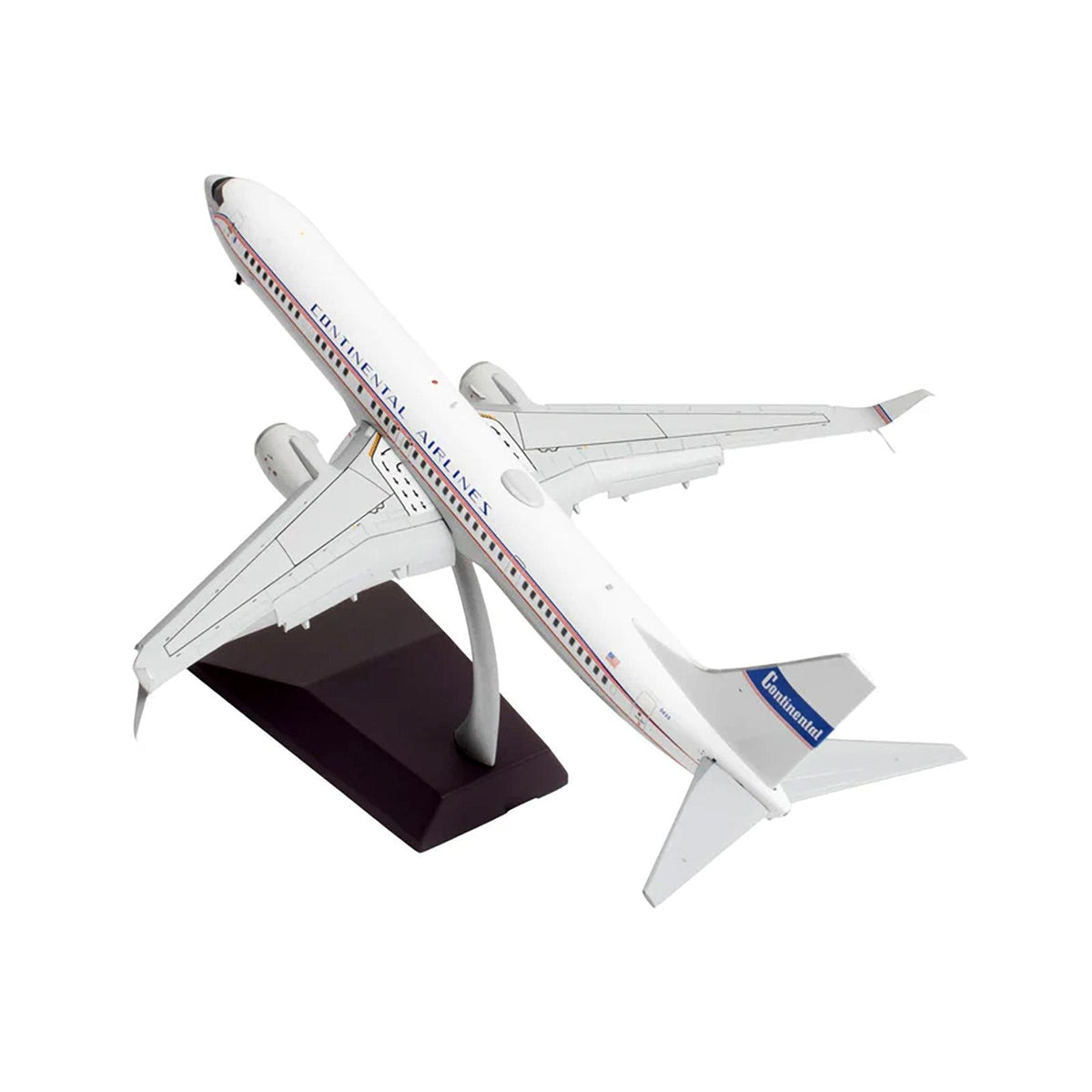 Boeing 737-900ER Commercial Aircraft with Flaps Down "Continental Airlines - United Airlines" (N75435) White with Red and Blue Stripes "Gemini 200" Series 1/200 Diecast Model Airplane by GeminiJets-GeminiJets-ModelCars.com