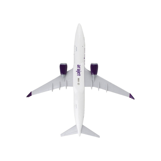 Boeing 737 MAX 8 Commercial Aircraft "Arajet" (HI1026) White with Tail Graphics (Snap - Fit) 1/130 Plastic Model by Skymarks - Skymarks - ModelCars.com