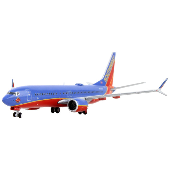 Boeing 737 MAX 8 Commercial Aircraft "Southwest Airlines" Canyon Blue with Red Stripes 1/400 Diecast Model Airplane by GeminiJets-GeminiJets-ModelCars.com