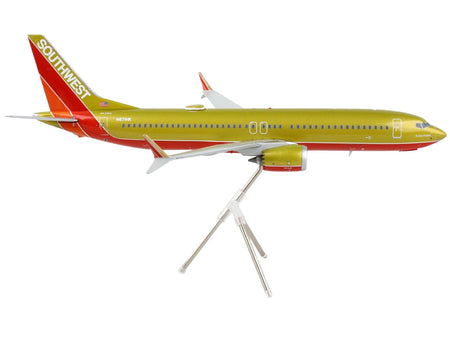 Boeing 737 MAX 8 Commercial Aircraft "Southwest Airlines" Gold and Red "Gemini 200" Series 1/200 Diecast Model Airplane by GeminiJets-GeminiJets-ModelCars.com
