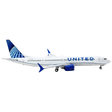 Boeing 737 MAX 9 Commercial Aircraft "United Airlines" (N37555) White with Blue Tail 1/400 Diecast Model Airplane by GeminiJets - GeminiJets - ModelCars.com