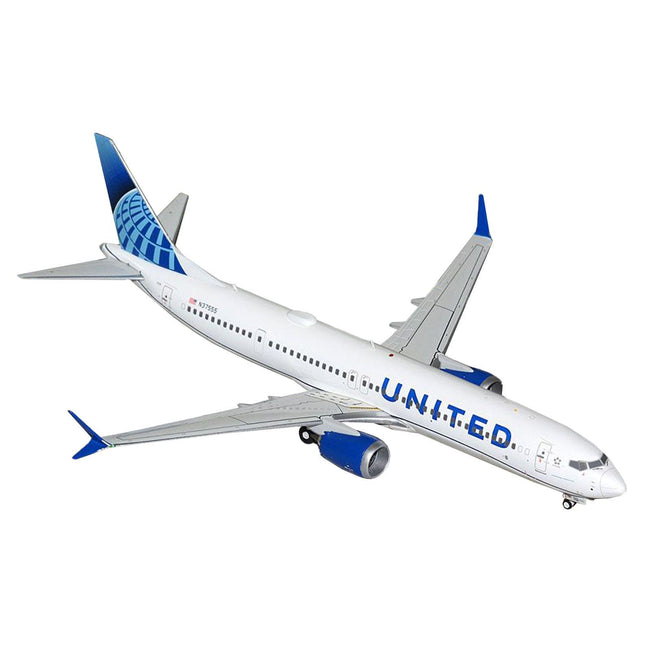 Boeing 737 MAX 9 Commercial Aircraft "United Airlines" (N37555) White with Blue Tail "Gemini 200" Series 1/200 Diecast Model Airplane by GeminiJets - GeminiJets - ModelCars.com