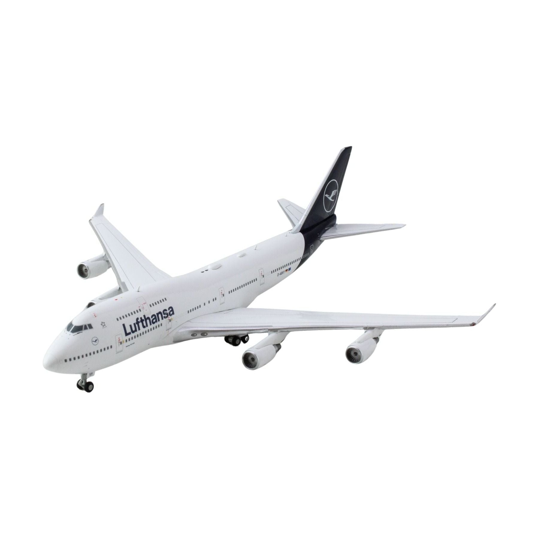 Boeing 747 - 400 Commercial Aircraft "Lufthansa" (D - ABVY) White with Dark Blue Tail 1/400 Diecast Model Airplane by GeminiJets - GeminiJets - ModelCars.com
