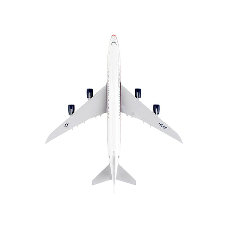 Boeing 747 - 8i (VC - 25B) Commercial Aircraft "Air Force One - United States of America" (30000) White with Red and Blue Stripes (Snap - Fit) 1/200 Plastic Model by Skymarks - Skymarks - ModelCars.com