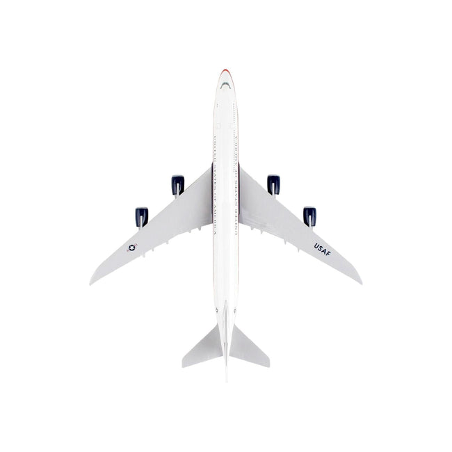 Boeing 747 - 8i (VC - 25B) Commercial Aircraft "Air Force One - United States of America" (30000) White with Red and Blue Stripes (Snap - Fit) 1/200 Plastic Model by Skymarks - Skymarks - ModelCars.com