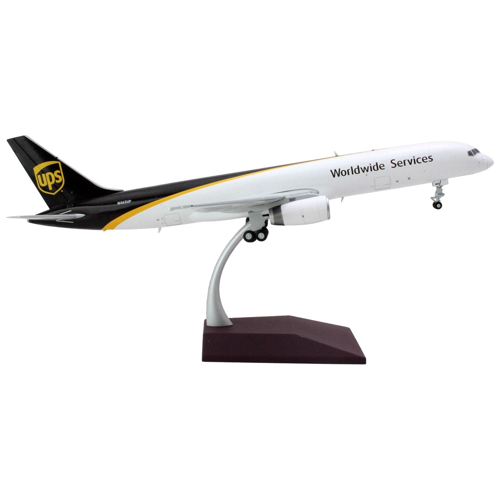 Boeing 757 - 200 Commercial Aircraft "UPS Worldwide Services" (N465UP) White with Brown Tail "Gemini 200" Series 1/200 Diecast Model Airplane by GeminiJets - GeminiJets - ModelCars.com