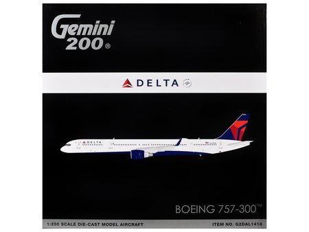 Boeing 757-300 Commercial Aircraft "Delta Air Lines" (N595NW) White with Blue and Red Tail "Gemini 200" Series 1/200 Diecast Model by GeminiJets-GeminiJets-ModelCars.com