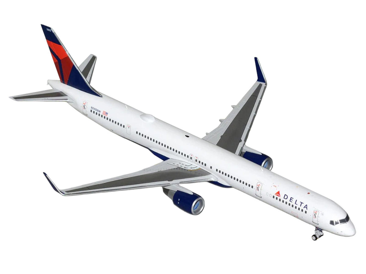 Boeing 757-300 Commercial Aircraft "Delta Air Lines" (N595NW) White with Blue and Red Tail "Gemini 200" Series 1/200 Diecast Model by GeminiJets-GeminiJets-ModelCars.com