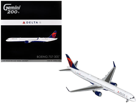 Boeing 757-300 Commercial Aircraft "Delta Air Lines" (N595NW) White with Blue and Red Tail "Gemini 200" Series 1/200 Diecast Model by GeminiJets-GeminiJets-ModelCars.com