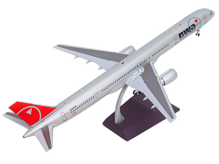 Boeing 757-300 Commercial Aircraft "Northwest Airlines" (N587NW) Silver with Red Tail "Gemini 200" Series 1/200 Diecast Model by GeminiJets-GeminiJets-ModelCars.com