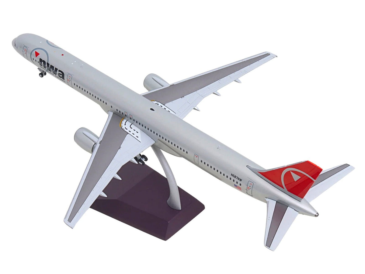 Boeing 757-300 Commercial Aircraft "Northwest Airlines" (N587NW) Silver with Red Tail "Gemini 200" Series 1/200 Diecast Model by GeminiJets-GeminiJets-ModelCars.com