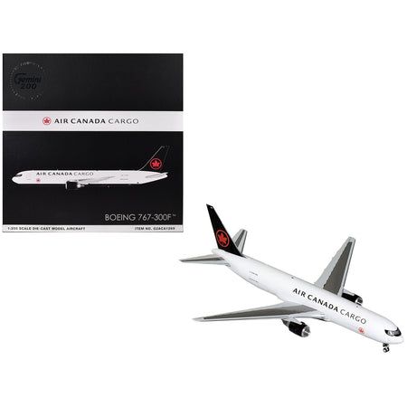 Boeing 767-300F Commercial Aircraft "Air Canada Cargo" (C-GXHM) White with Black Tail "Gemini 200" Series 1/200 Diecast Model Airplane by GeminiJets-GeminiJets-ModelCars.com