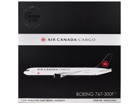 Boeing 767-300F Commercial Aircraft "Air Canada Cargo" (C-GXHM) White with Black Tail "Gemini 200" Series 1/200 Diecast Model Airplane by GeminiJets-GeminiJets-ModelCars.com