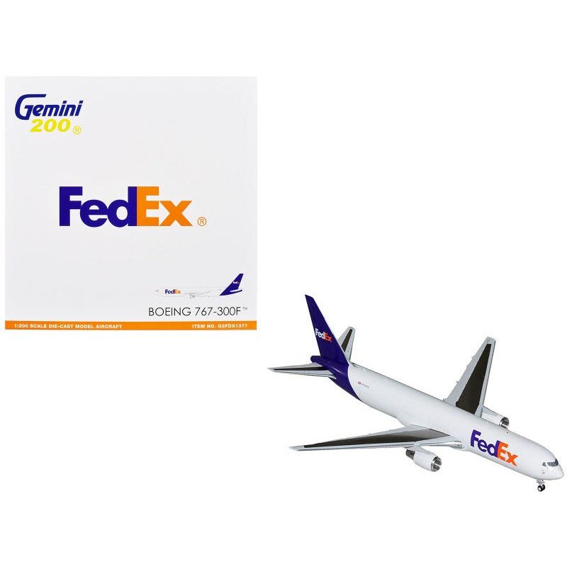 Boeing 767 - 300F Commercial Aircraft "FedEx (Federal Express)" (N144FE) White with Purple Tail "Gemini 200" Series 1/200 Diecast Model Airplane by GeminiJets - GeminiJets - ModelCars.com