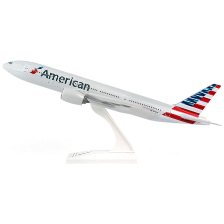 Boeing 777 - 200 Commercial Aircraft "American Airlines" (N775AN) Gray with Striped Tail (Snap - Fit) 1/200 Plastic Model by Skymarks - Skymarks - ModelCars.com