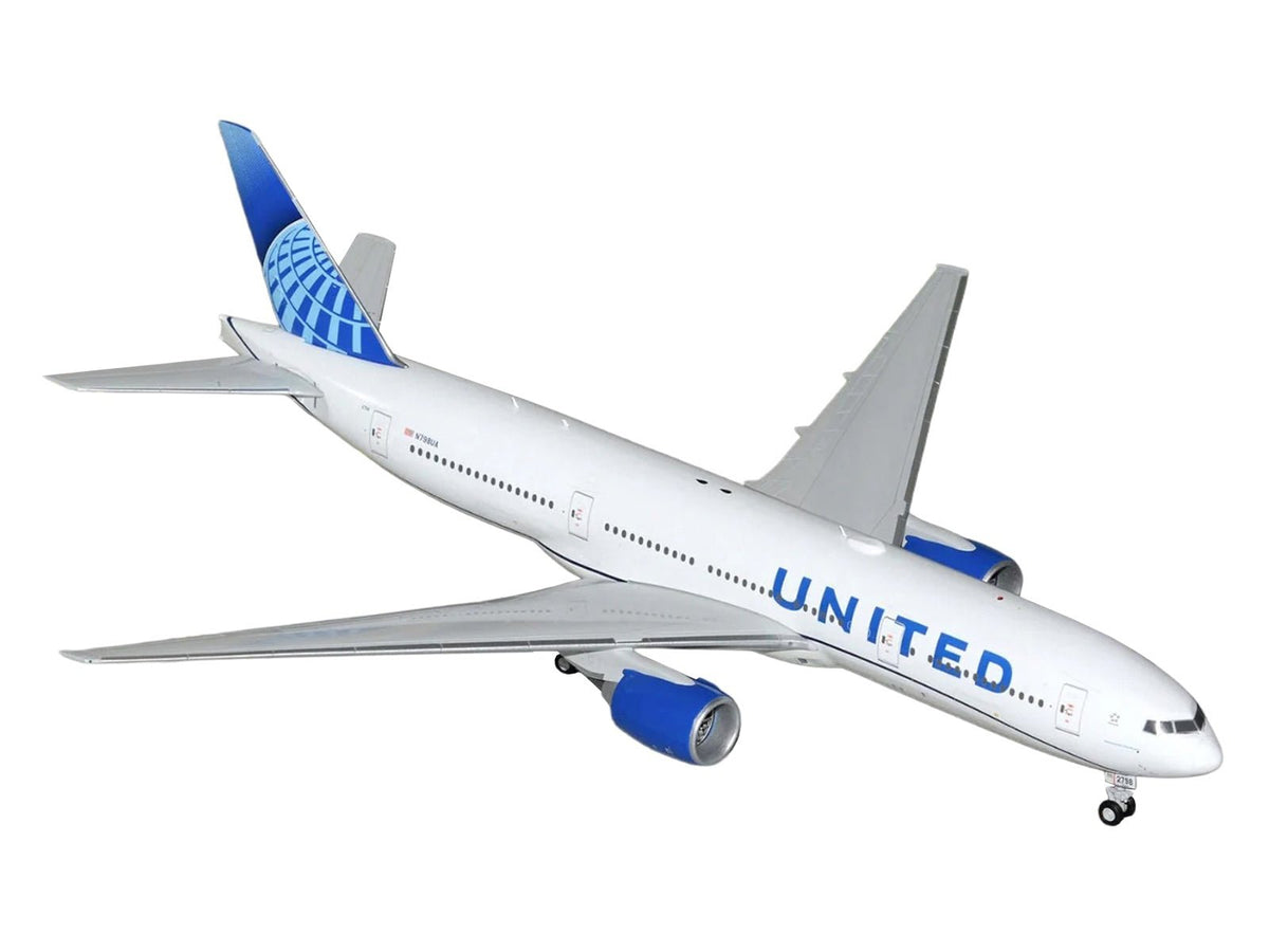 Boeing 777-200ER Commercial Aircraft "United Airlines" (N798UA) White with Blue Tail "Gemini 200" Series 1/200 Diecast Model by GeminiJets-GeminiJets-ModelCars.com