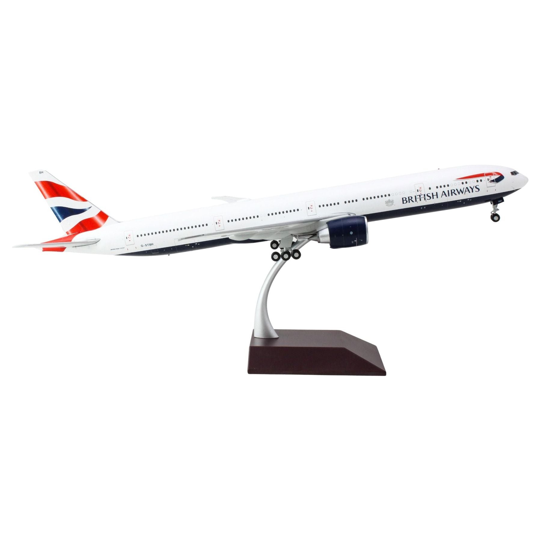 Boeing 777 - 300ER Commercial Aircraft "British Airways" (G - STBH) White with Striped Tail "Gemini 200" Series 1/200 Diecast Model Airplane by GeminiJets - GeminiJets - ModelCars.com