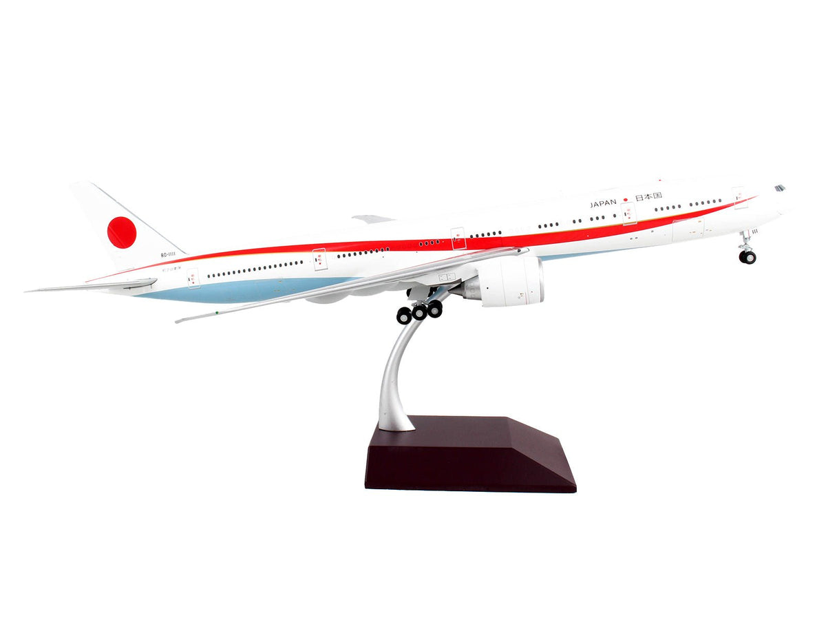 Boeing 777-300ER Commercial Aircraft "Japan Air Self-Defense Force (JASDF)" White with Red Stripes "Gemini 200" Series 1/200 Diecast Model Airplane by GeminiJets-GeminiJets-ModelCars.com