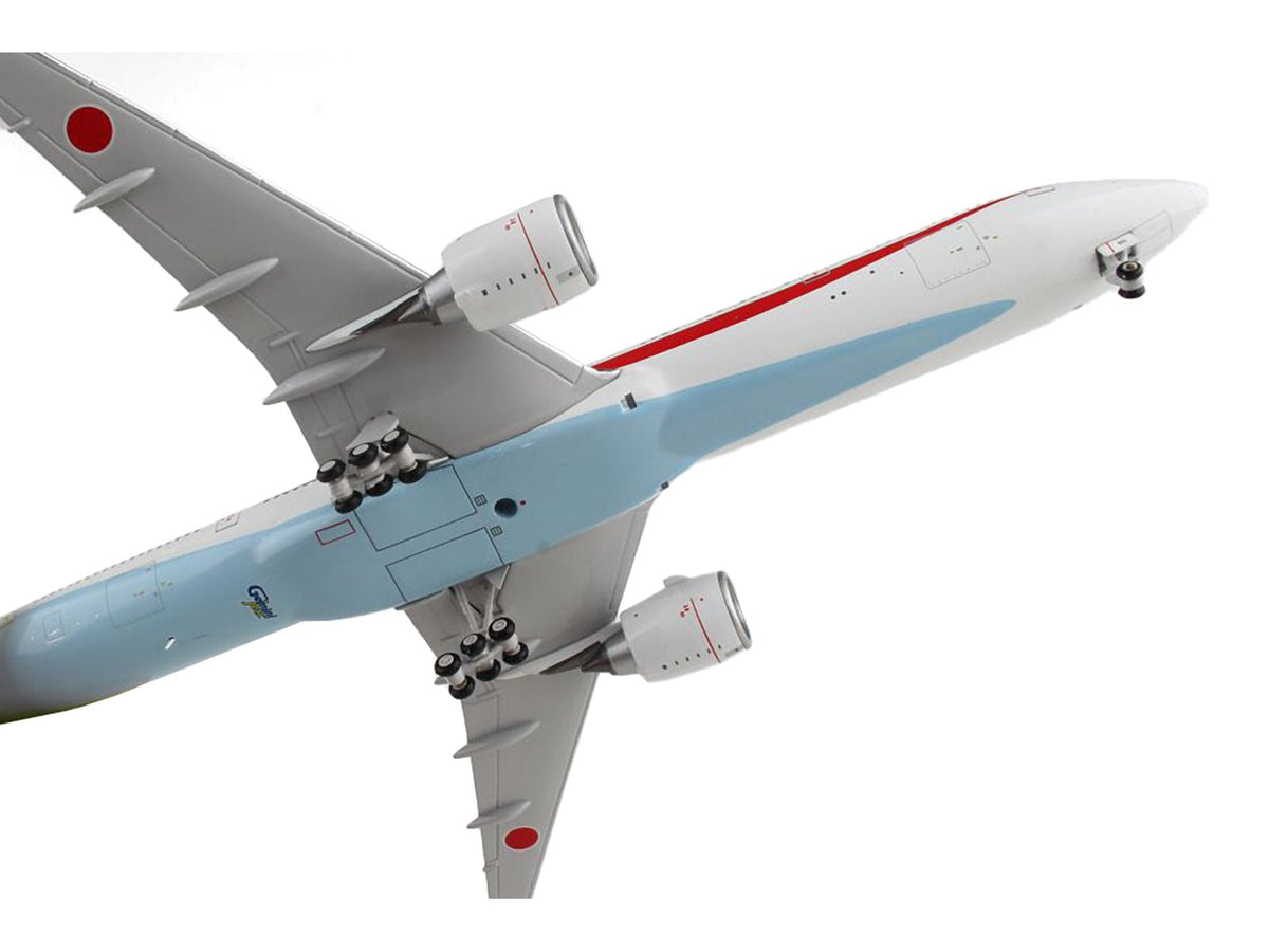 Boeing 777-300ER Commercial Aircraft "Japan Air Self-Defense Force" White with Red Stripes "Gemini Macs" Series 1/400 Diecast Model Airplane by GeminiJets-GeminiJets-ModelCars.com