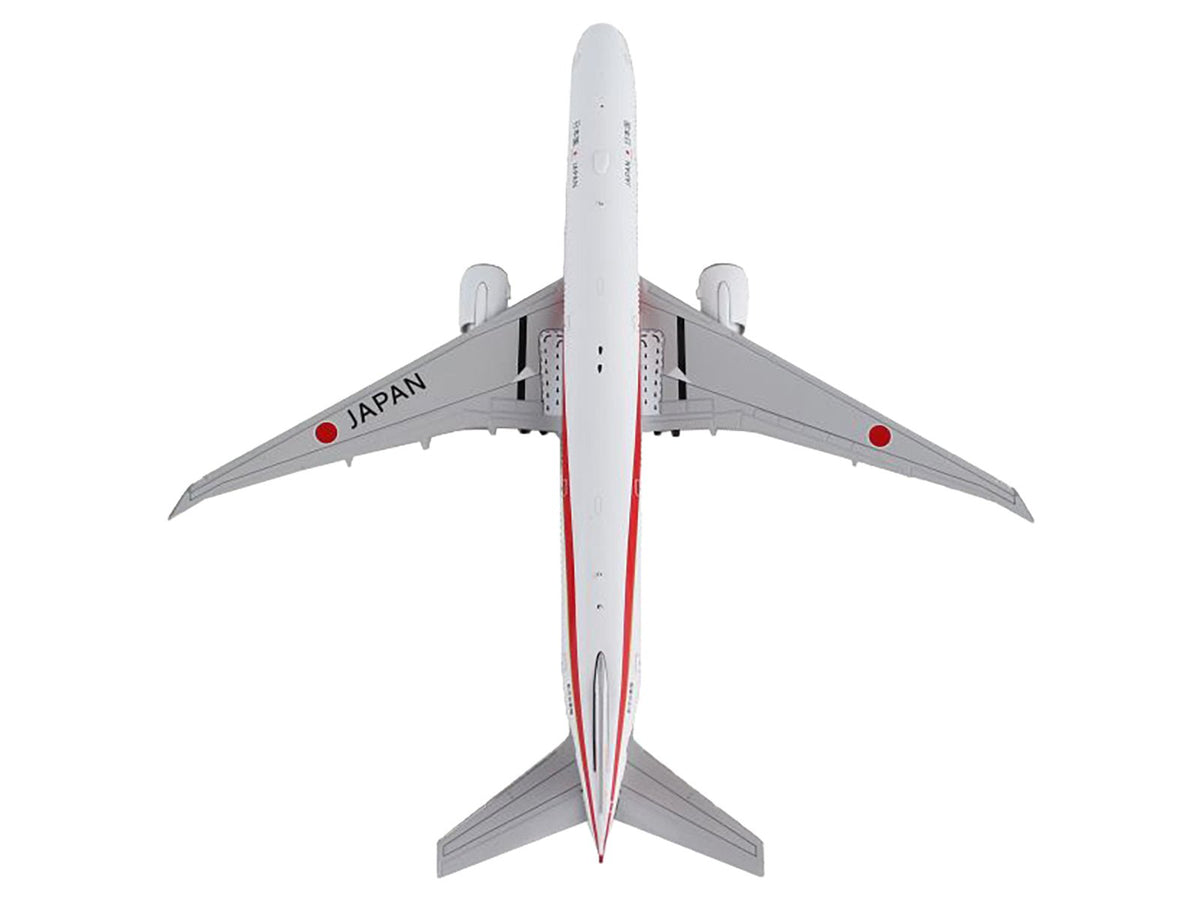 Boeing 777-300ER Commercial Aircraft "Japan Air Self-Defense Force" White with Red Stripes "Gemini Macs" Series 1/400 Diecast Model Airplane by GeminiJets-GeminiJets-ModelCars.com
