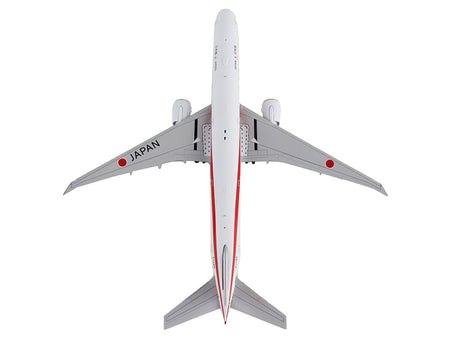 Boeing 777-300ER Commercial Aircraft "Japan Air Self-Defense Force" White with Red Stripes "Gemini Macs" Series 1/400 Diecast Model Airplane by GeminiJets-GeminiJets-ModelCars.com