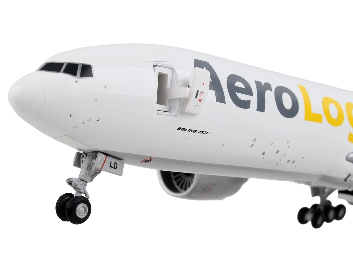 Boeing 777F Commercial Aircraft "AeroLogic" White "Gemini 200 - Interactive" Series 1/200 Diecast Model Airplane by GeminiJets-GeminiJets-ModelCars.com