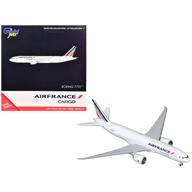 Boeing 777F Commercial Aircraft "Air France Cargo" (F-GUOC) White with Red and Blue Striped Tail 1/400 Diecast Model Airplane by GeminiJets-GeminiJets-ModelCars.com