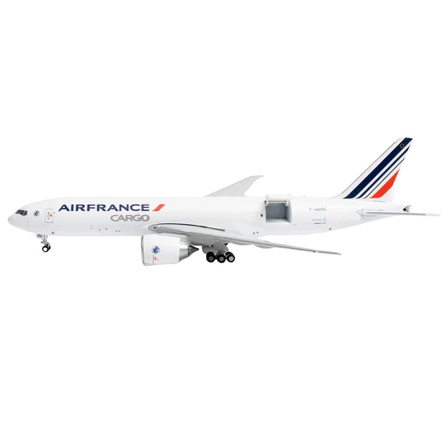 Boeing 777F Commercial Aircraft "Air France Cargo" (F-GUOC) White with Red and Blue Striped Tail "Interactive Series" 1/400 Diecast Model Airplane by GeminiJets-GeminiJets-ModelCars.com