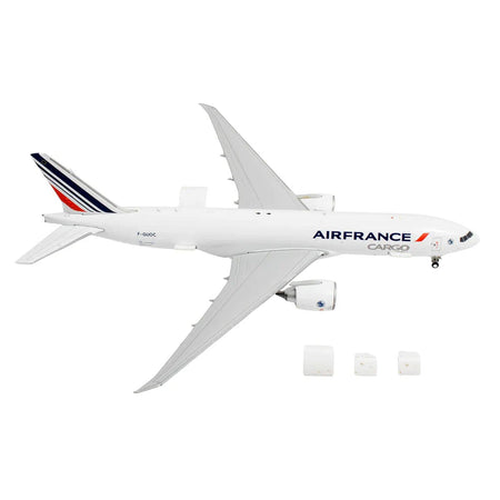 Boeing 777F Commercial Aircraft "Air France Cargo" (F-GUOC) White with Red and Blue Striped Tail "Interactive Series" 1/400 Diecast Model Airplane by GeminiJets-GeminiJets-ModelCars.com