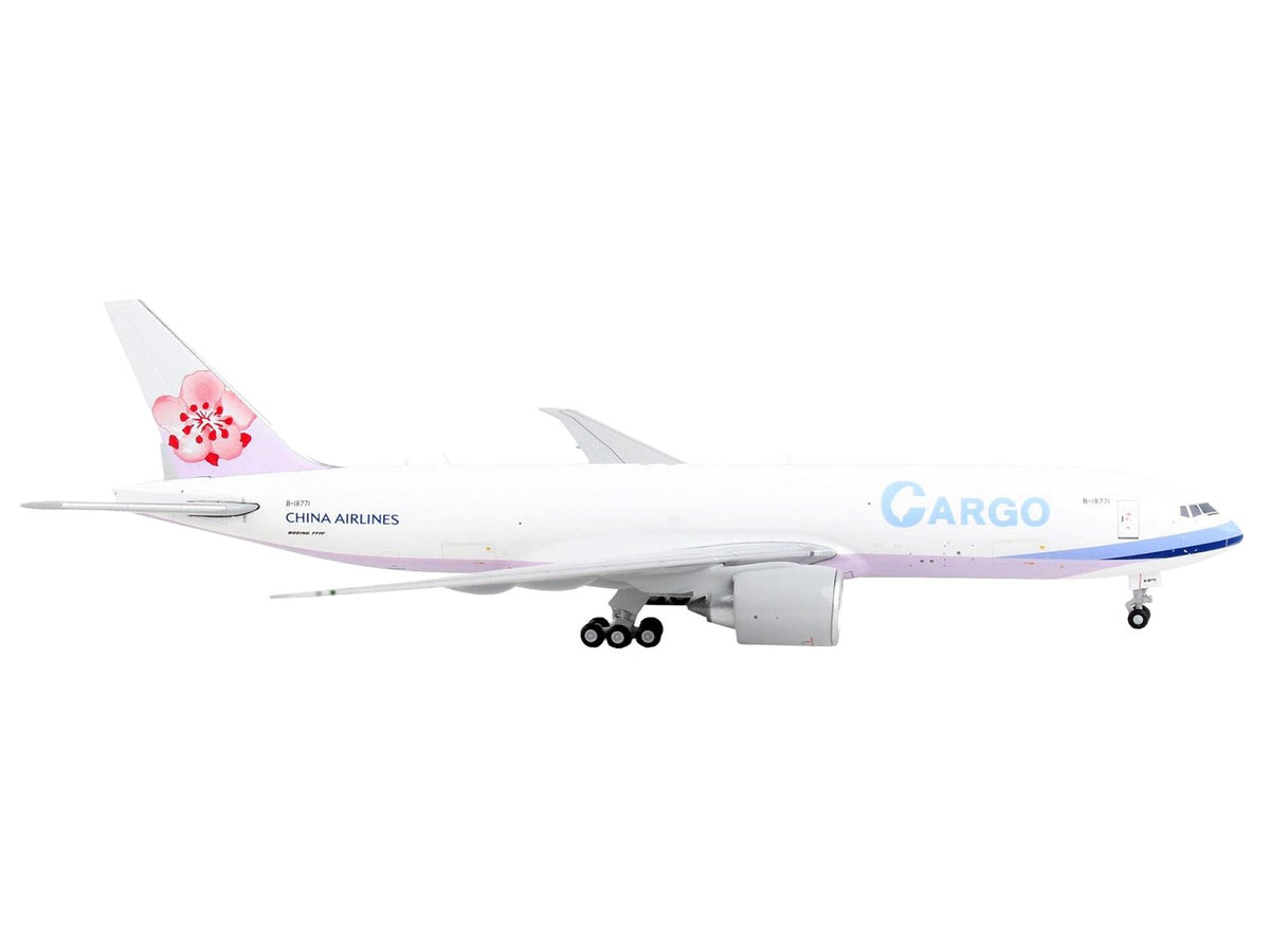 Boeing 777F Commercial Aircraft "China Airlines Cargo" White with Purple Stripes and Tail 1/400 Diecast Model Airplane by GeminiJets-GeminiJets-ModelCars.com
