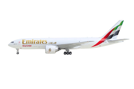 Boeing 777F Commercial Aircraft "Emirates SkyCargo" (A6-EFV) White with Striped Tail 1/400 Diecast Model by GeminiJets-GeminiJets-ModelCars.com